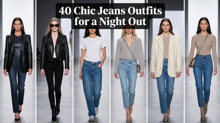 40 Chic Jeans Outfits for a Night Out