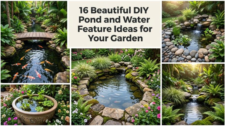 16 Beautiful DIY Pond and Water Feature Ideas for Your Garden