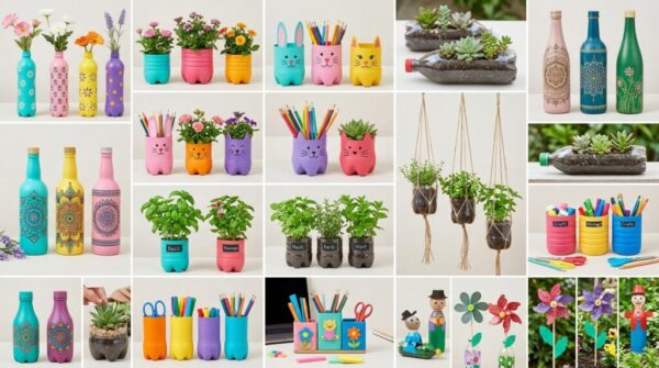 30 Genius Ways to Upcycle Empty Bottles Into Beautiful DIY Decor